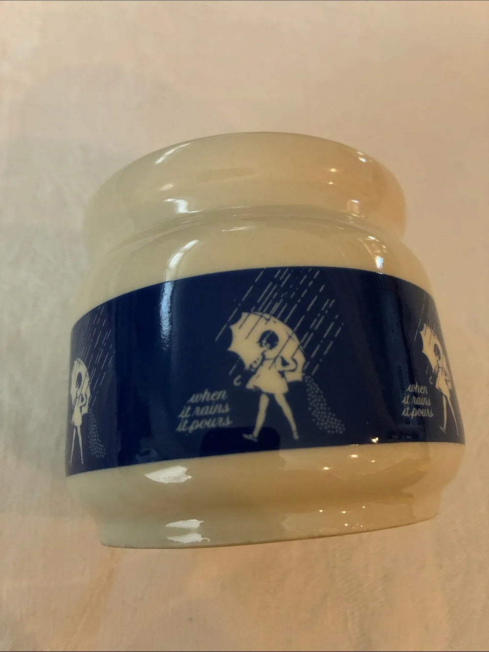 Morton Salt Advertising Sugar Bowl & Creamer Set– Vintage When It Rains It Pours
